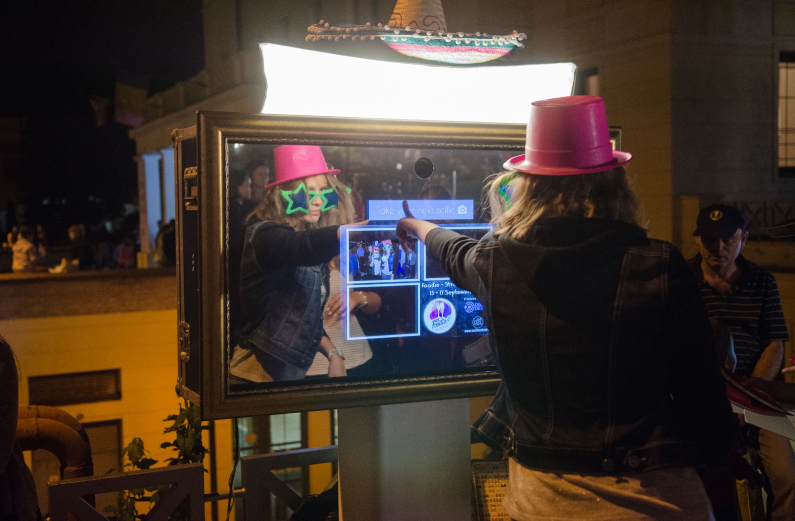 Selfie Mirror în timpul unui eveniment