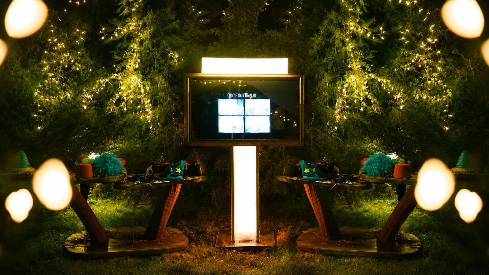 Selfie Mirror Photo Booth pregătit pentru un eveniment
